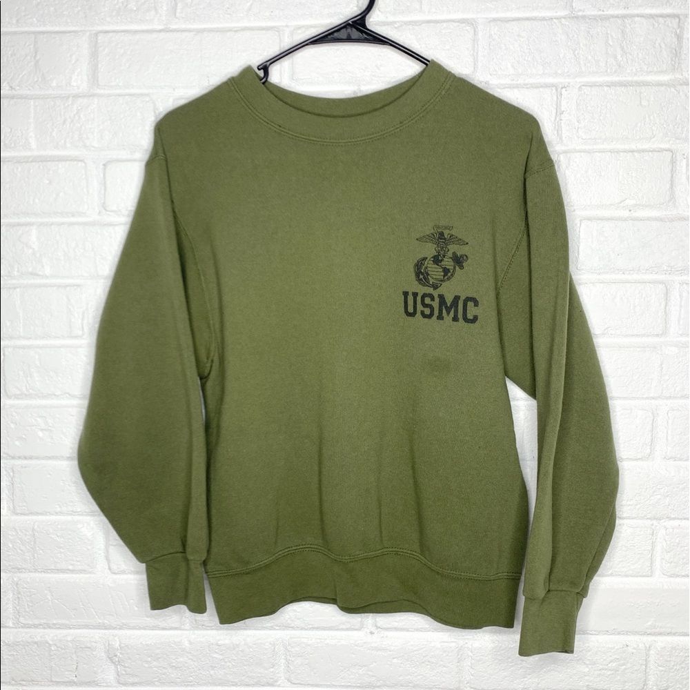 USMC Marine Pullover Green made in USA size Small